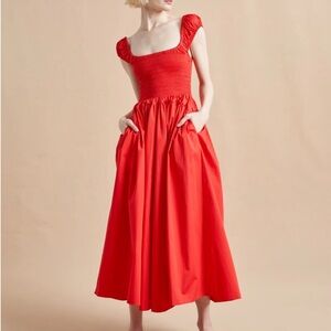 La Ligne Vivian dress in the color poppy red/orange in size XS